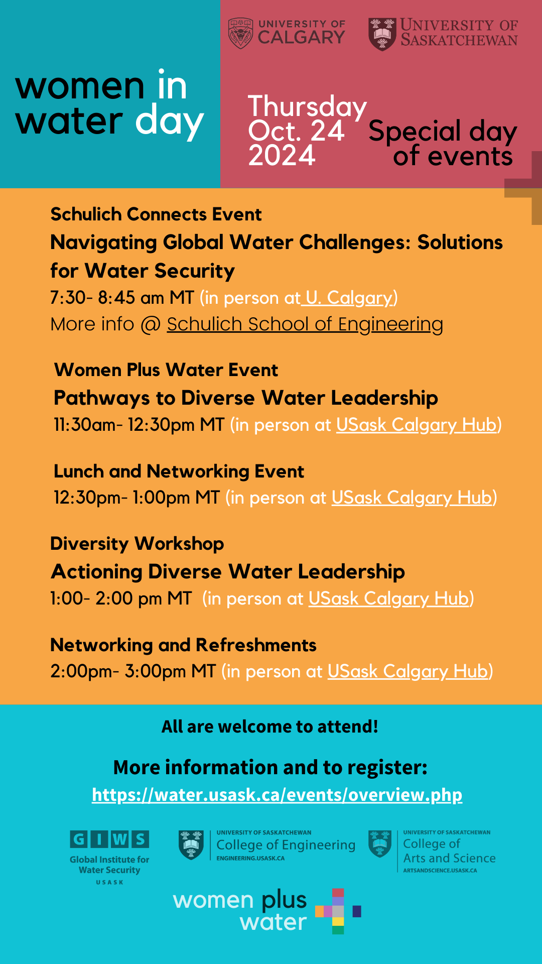 Women in water poster invitation