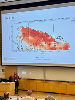 Zoë Johnson presenting her research at CGU and IAH-CNC conference in Halifax, NS. (submitted)